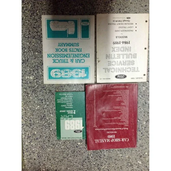 1989 Ford Mustang Gt Cobra Service Shop Manual Set Oem W Specs Tech Bulletins +